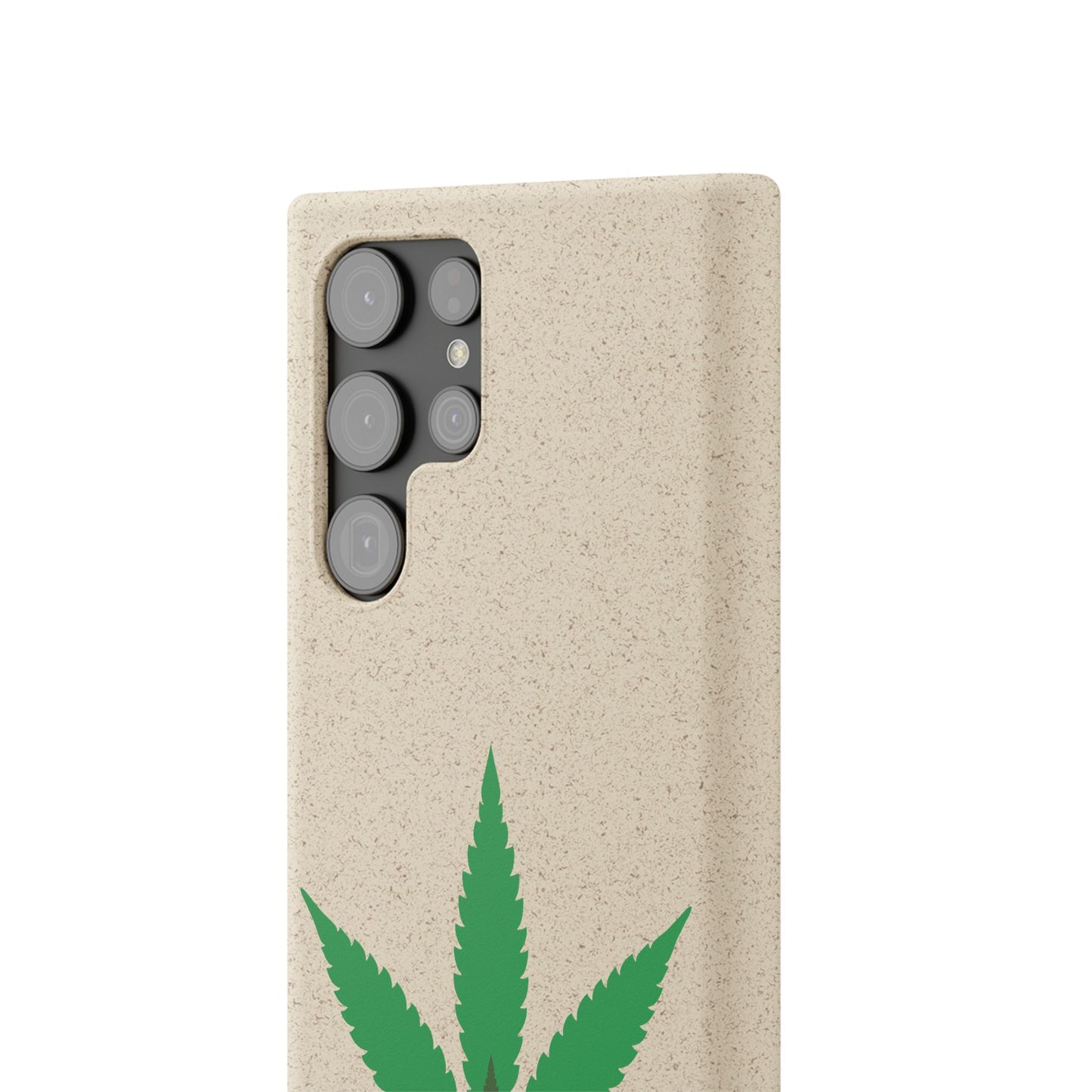 Biodegradable Phone Case - Organic Hemp Leaf Design