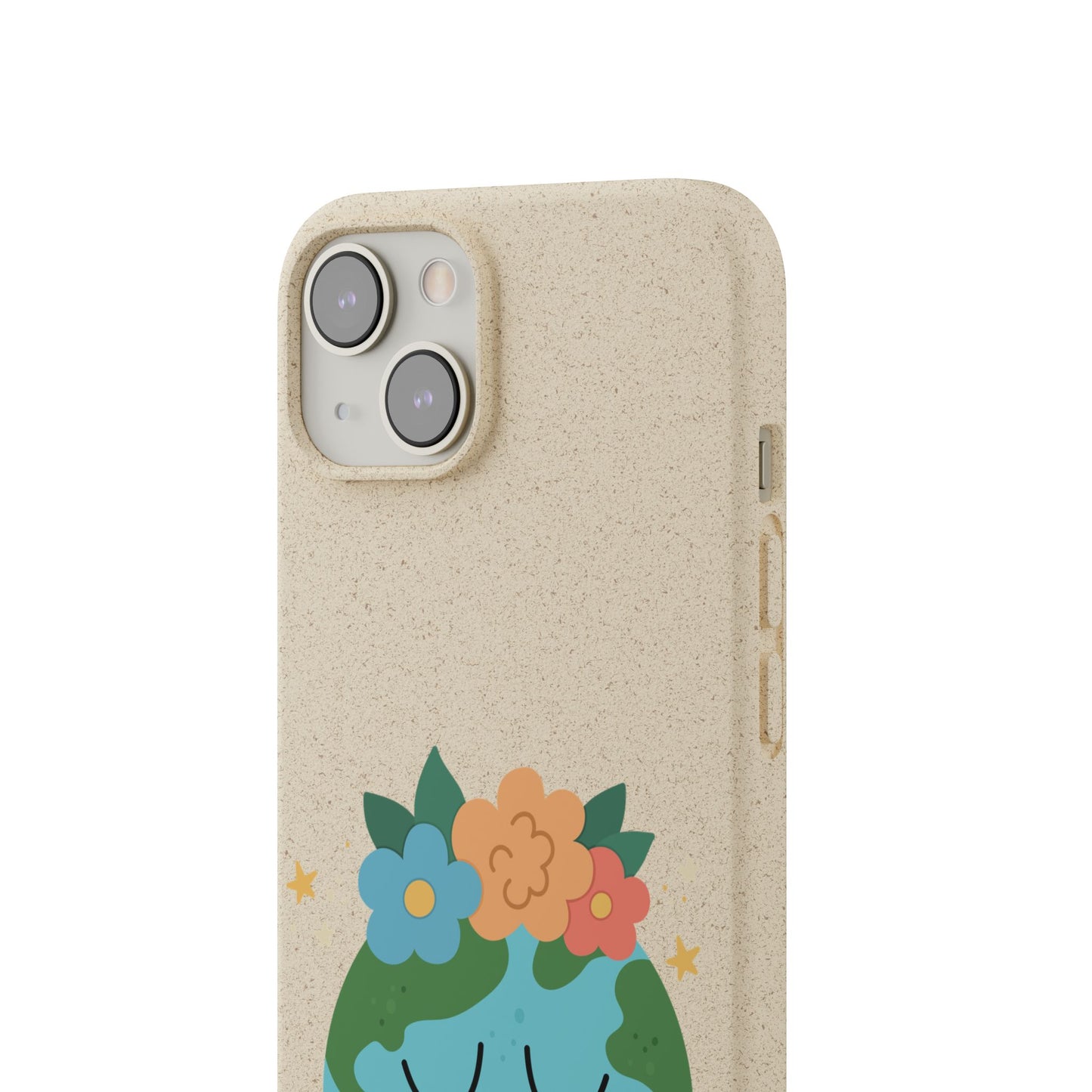 Eco-Friendly Biodegradable Phone Case - Cute Earth Design