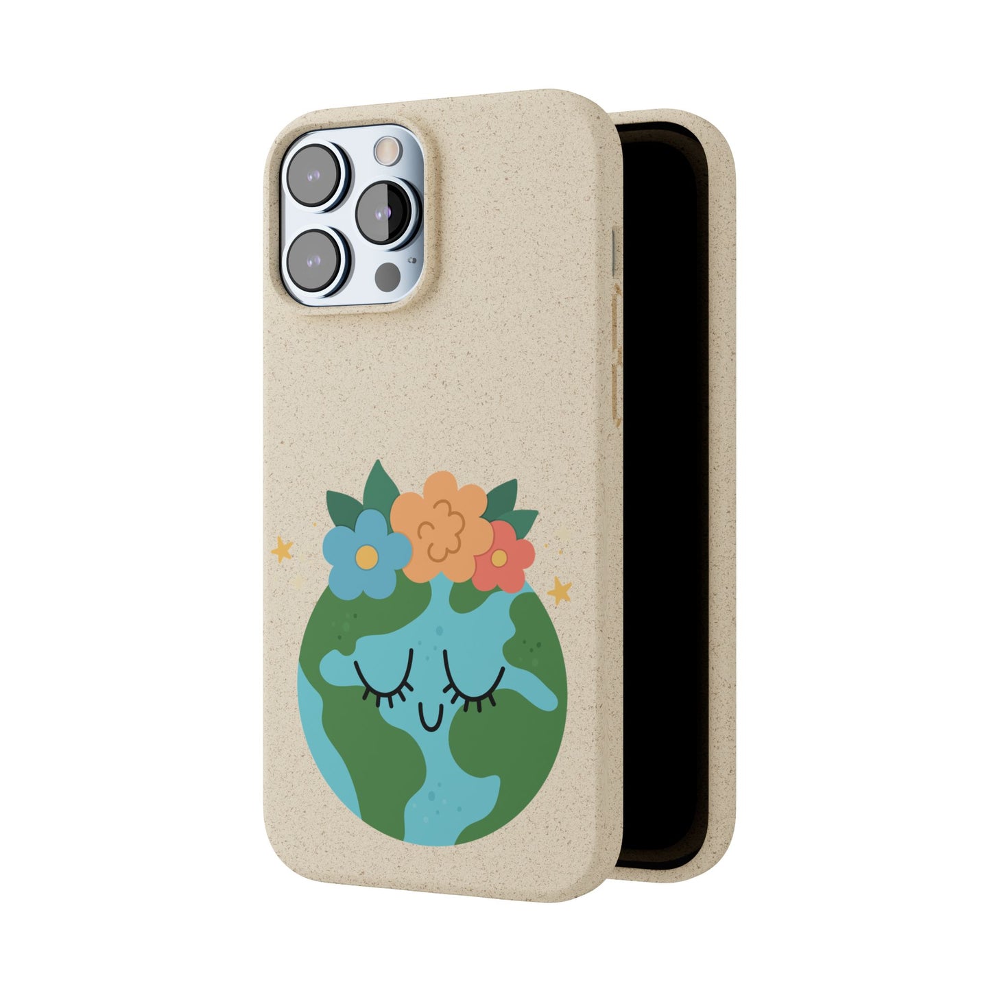 Eco-Friendly Biodegradable Phone Case - Cute Earth Design