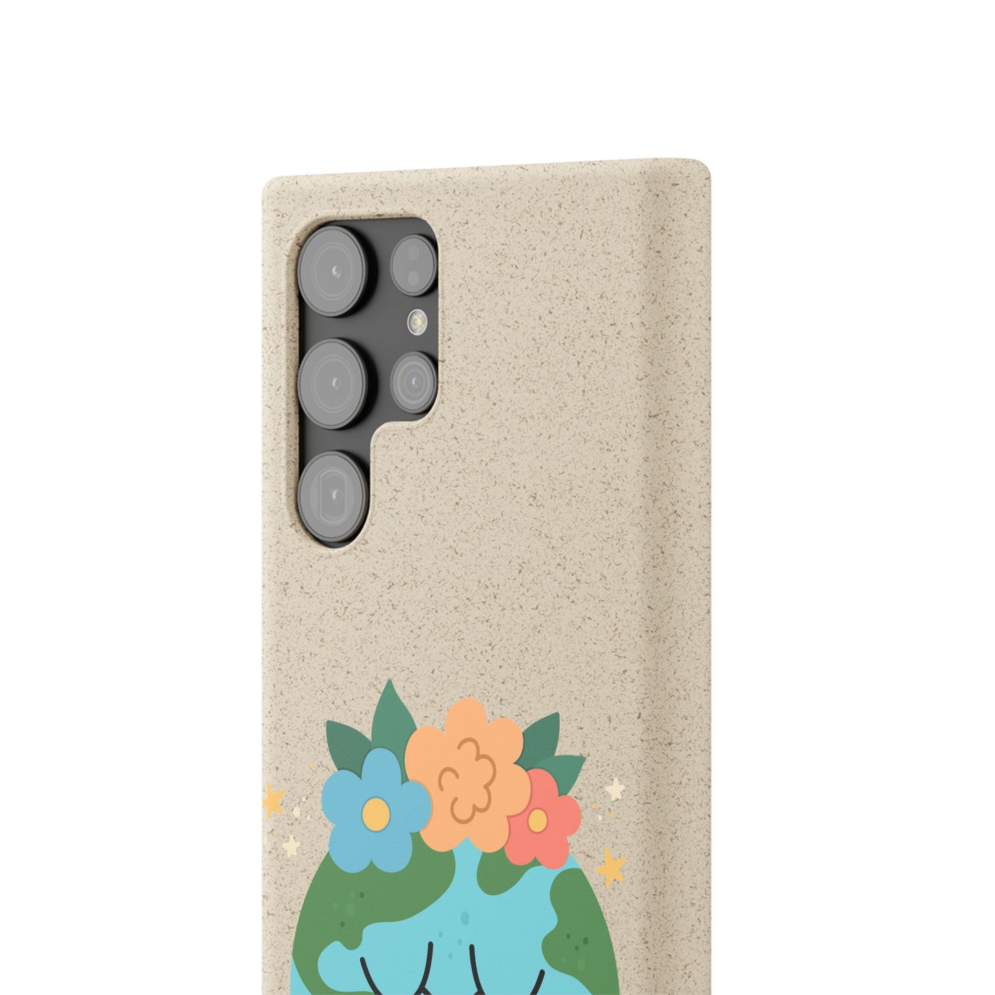 Eco-Friendly Biodegradable Phone Case - Cute Earth Design