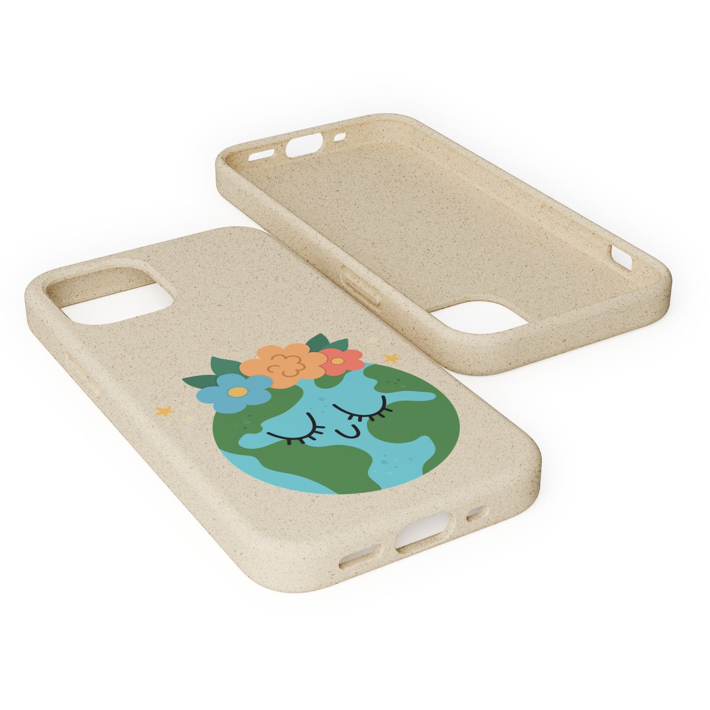 Eco-Friendly Biodegradable Phone Case - Cute Earth Design