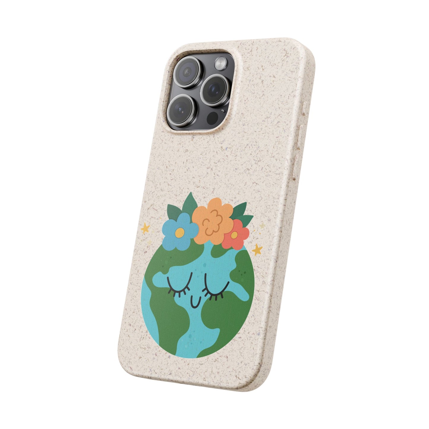 Eco-Friendly Biodegradable Phone Case - Cute Earth Design