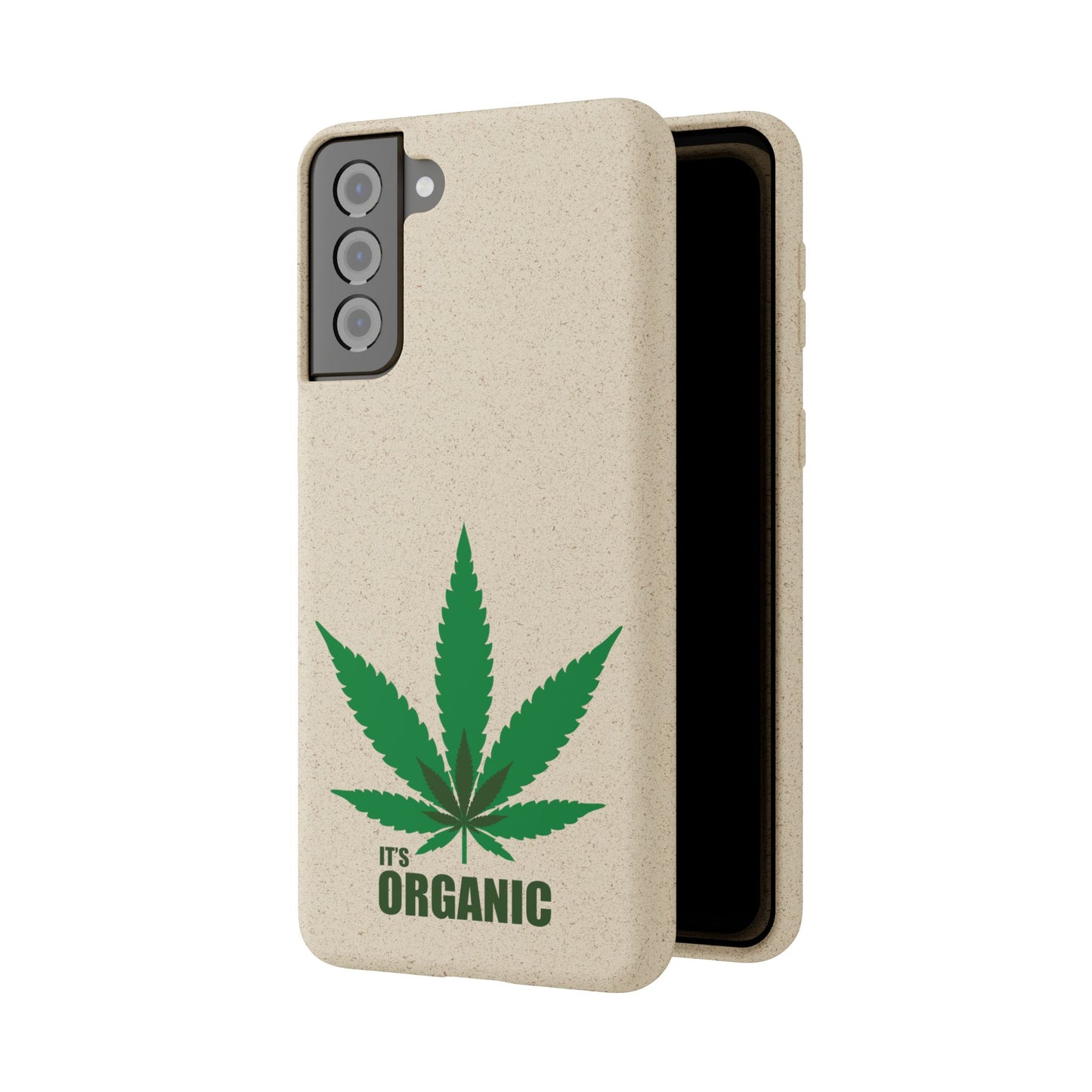 Biodegradable Phone Case - Organic Hemp Leaf Design