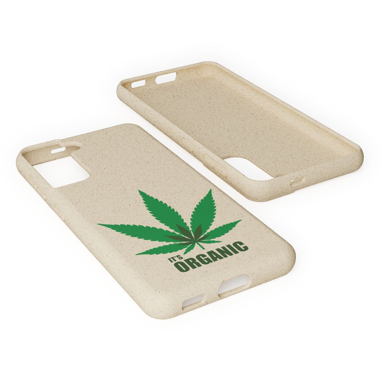Biodegradable Phone Case - Organic Hemp Leaf Design