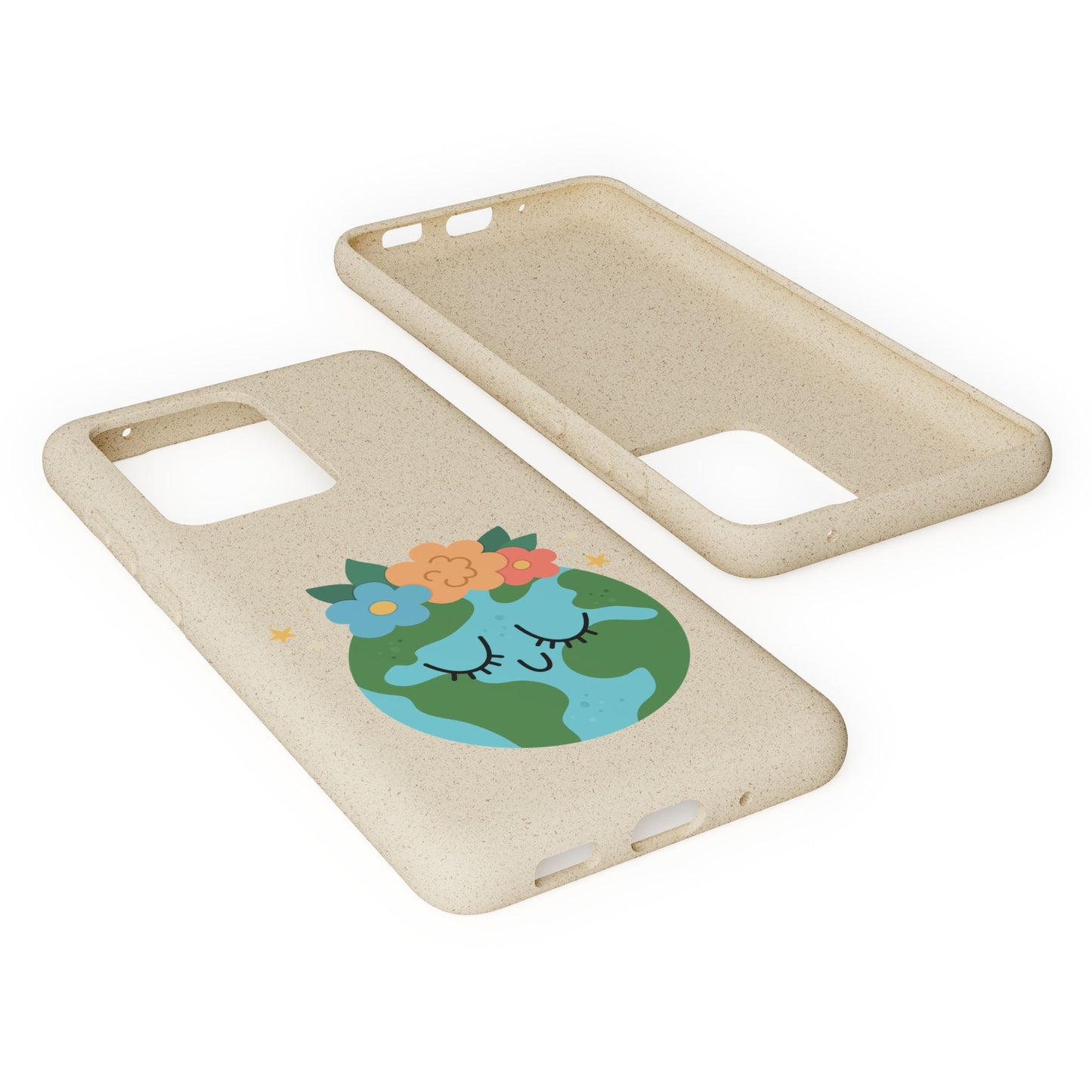 Eco-Friendly Biodegradable Phone Case - Cute Earth Design