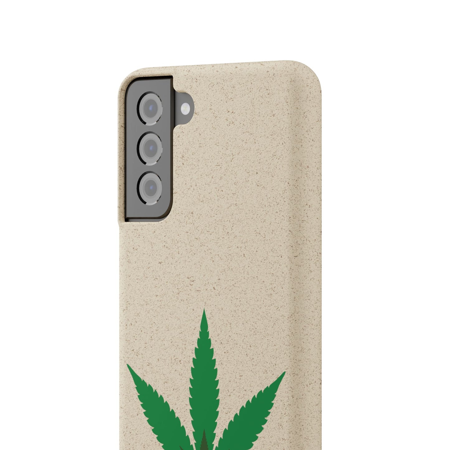 Biodegradable Phone Case - Organic Hemp Leaf Design