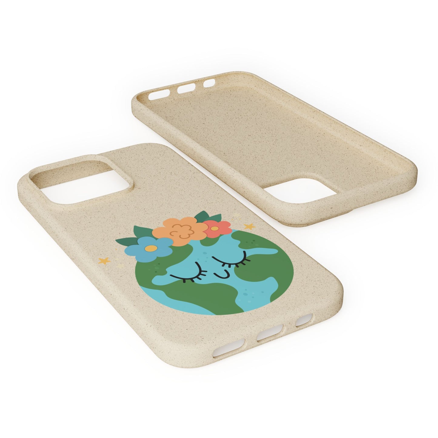 Eco-Friendly Biodegradable Phone Case - Cute Earth Design