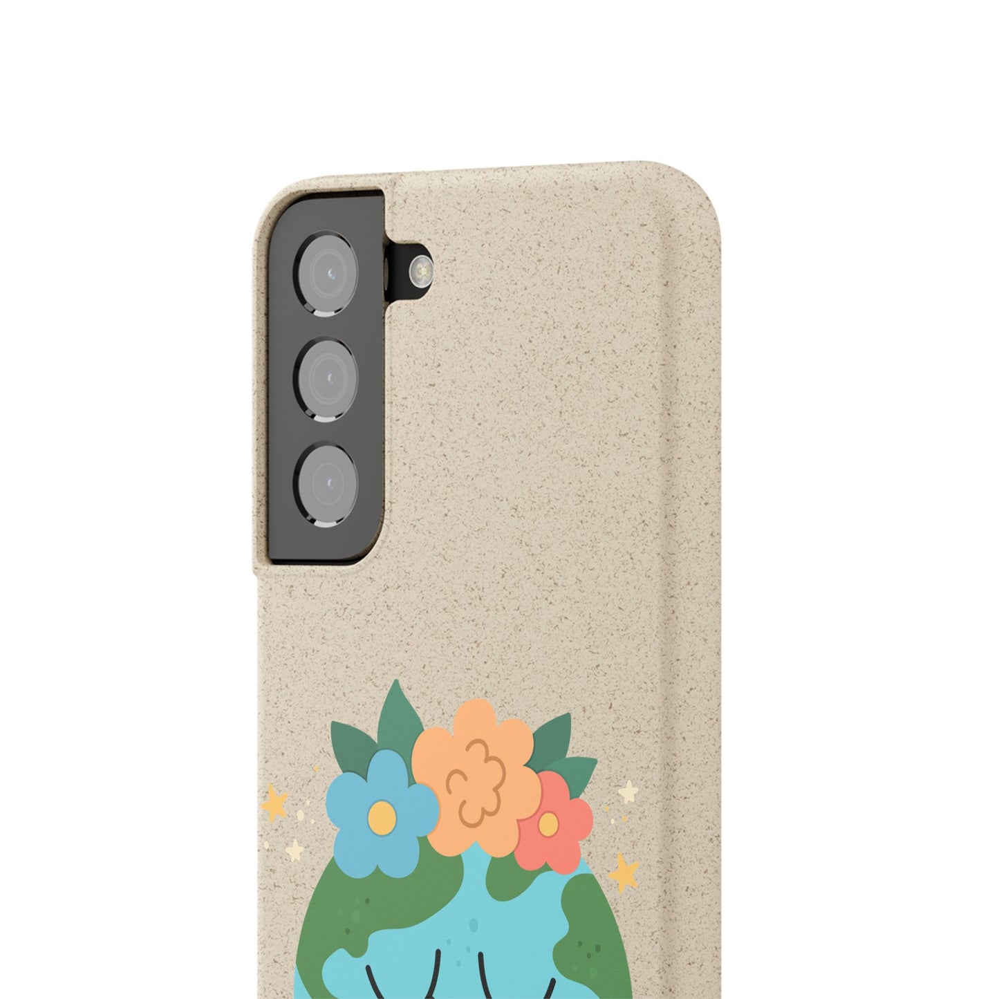 Eco-Friendly Biodegradable Phone Case - Cute Earth Design