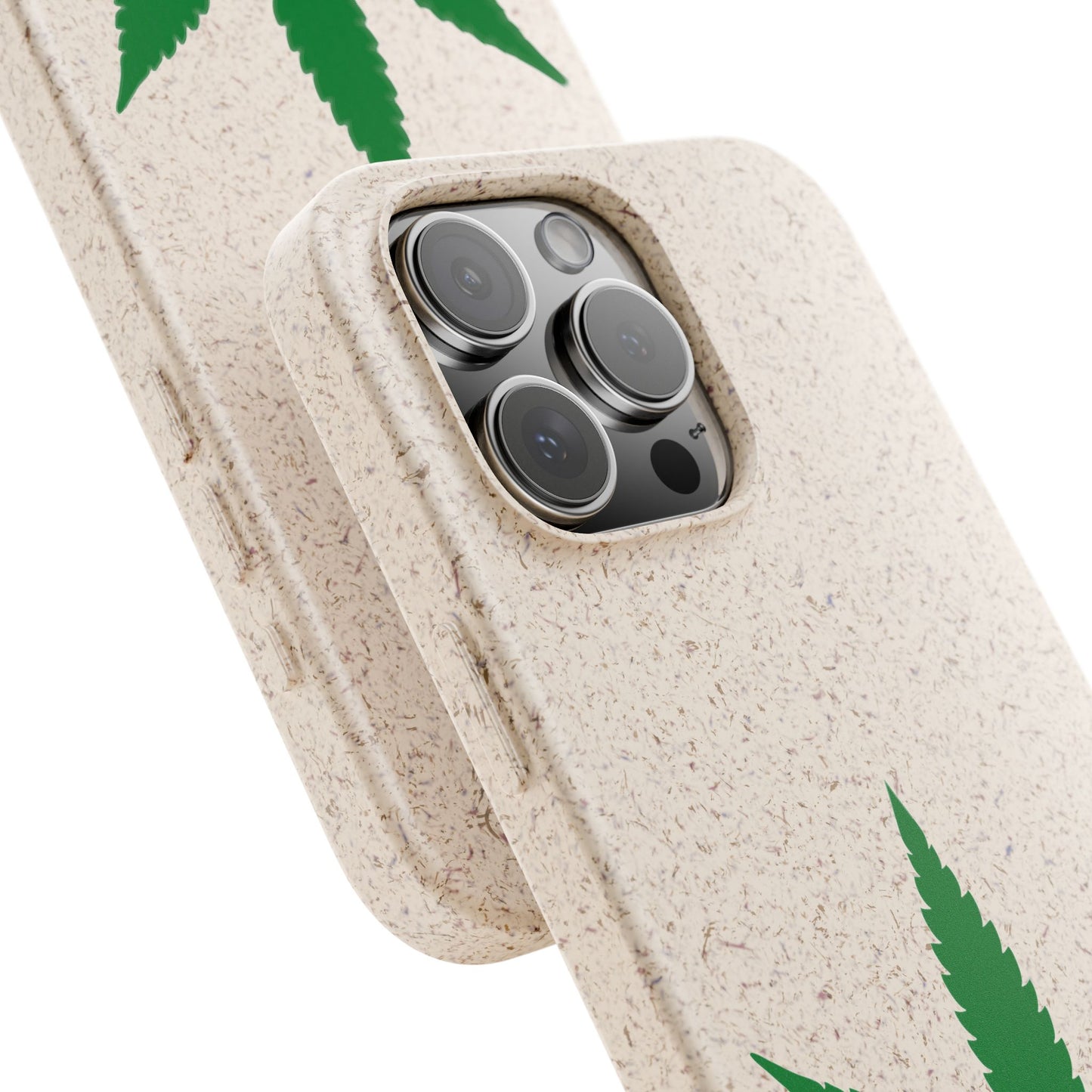 Biodegradable Phone Case - Organic Hemp Leaf Design