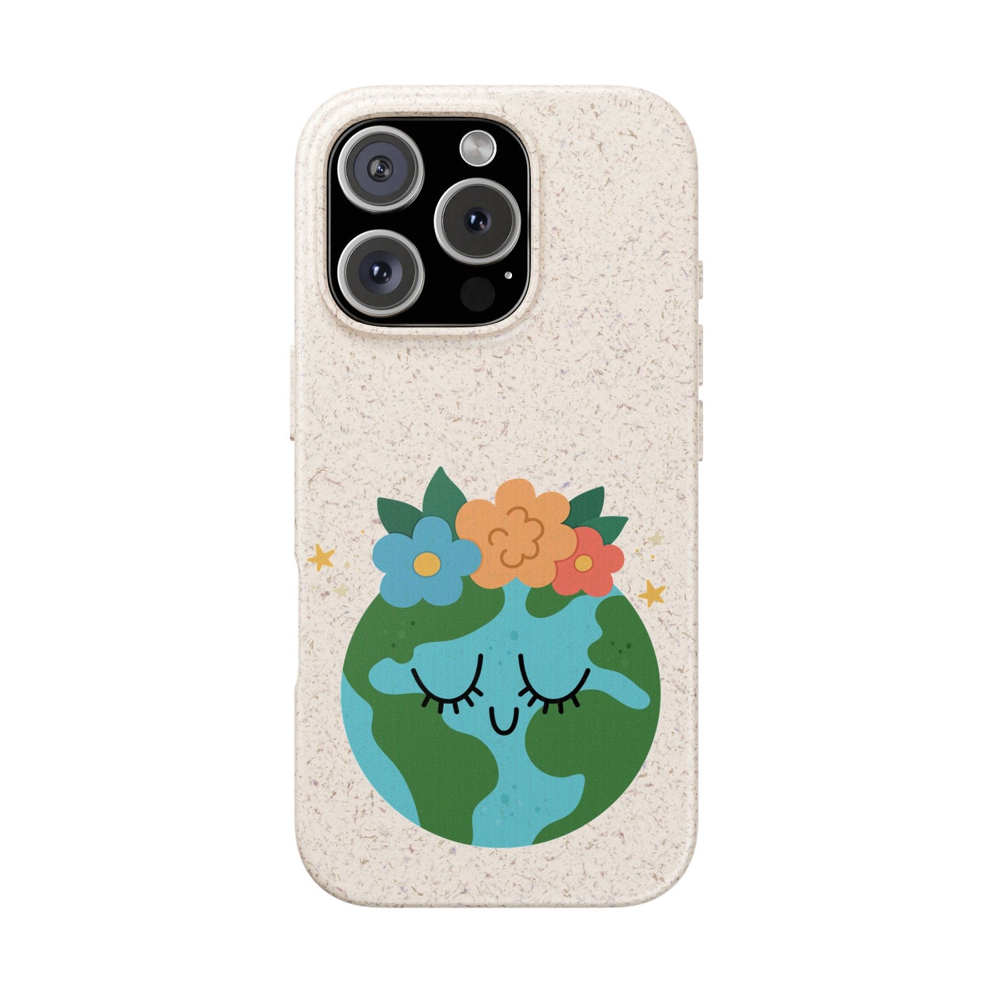 Eco-Friendly Biodegradable Phone Case - Cute Earth Design