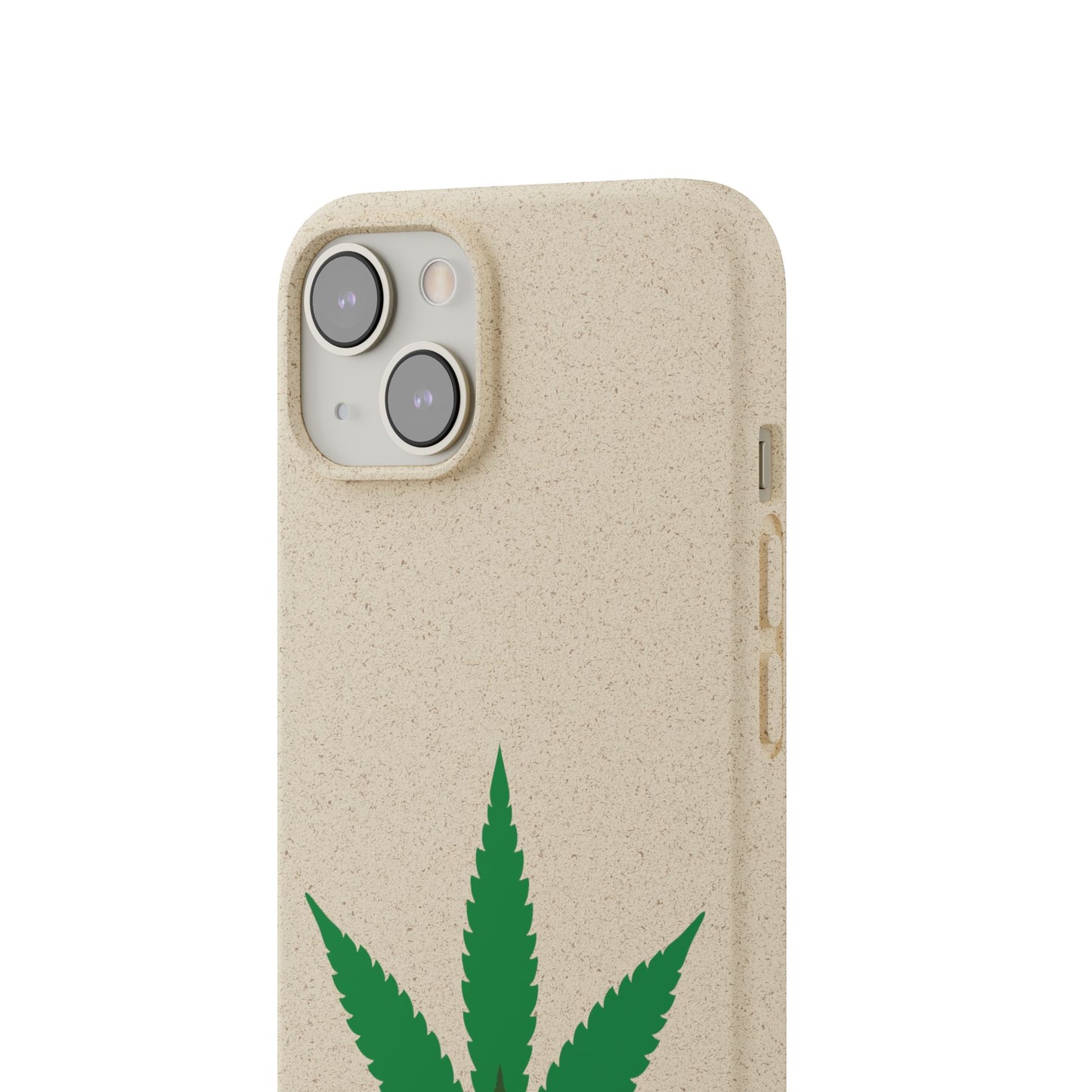 Biodegradable Phone Case - Organic Hemp Leaf Design