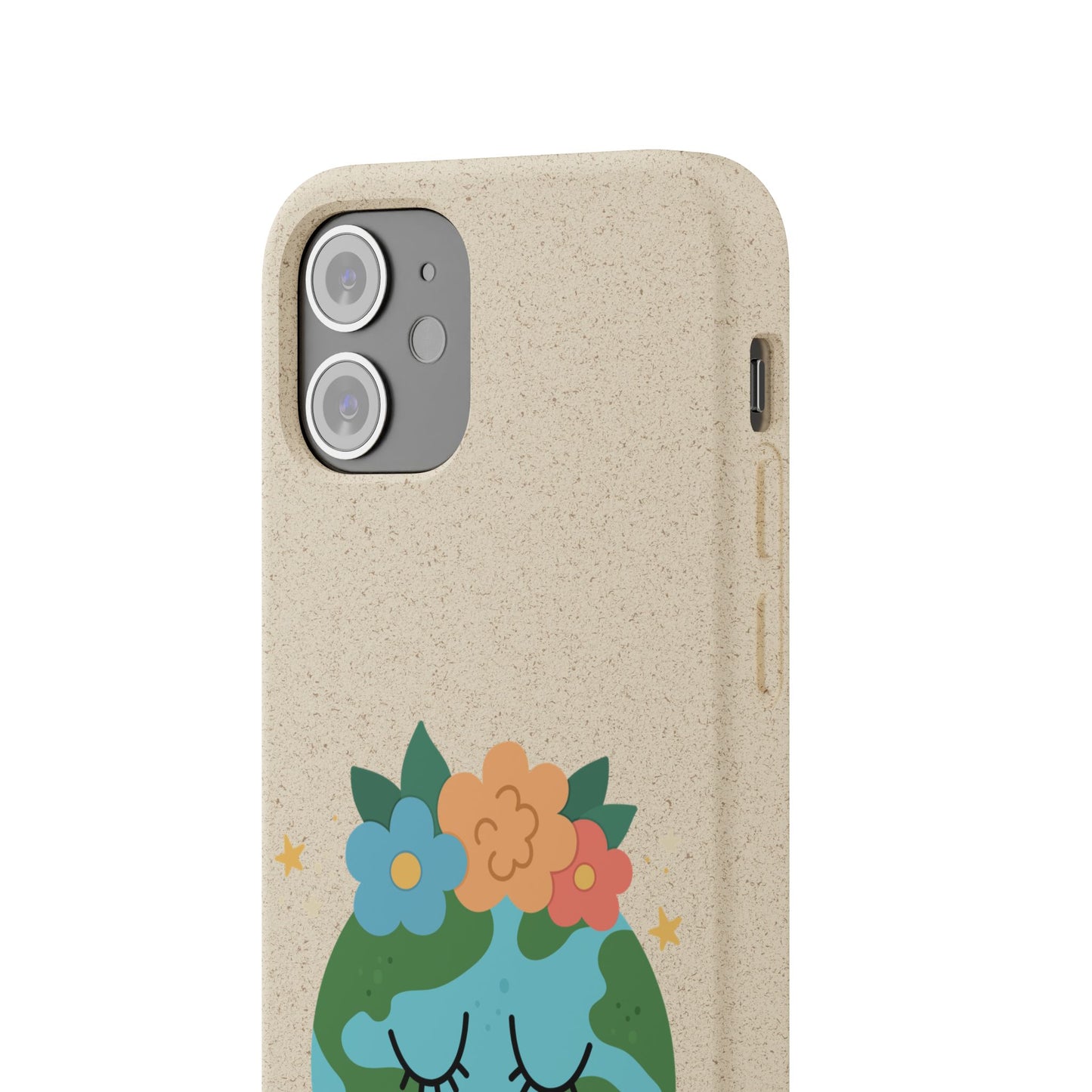 Eco-Friendly Biodegradable Phone Case - Cute Earth Design