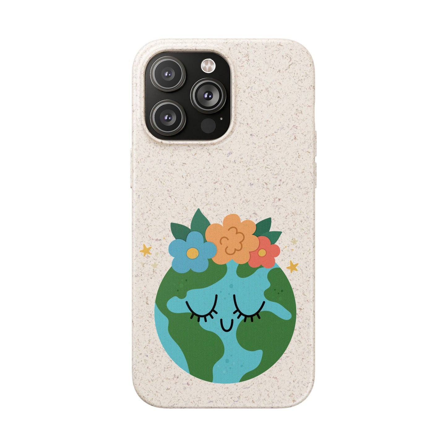 Eco-Friendly Biodegradable Phone Case - Cute Earth Design