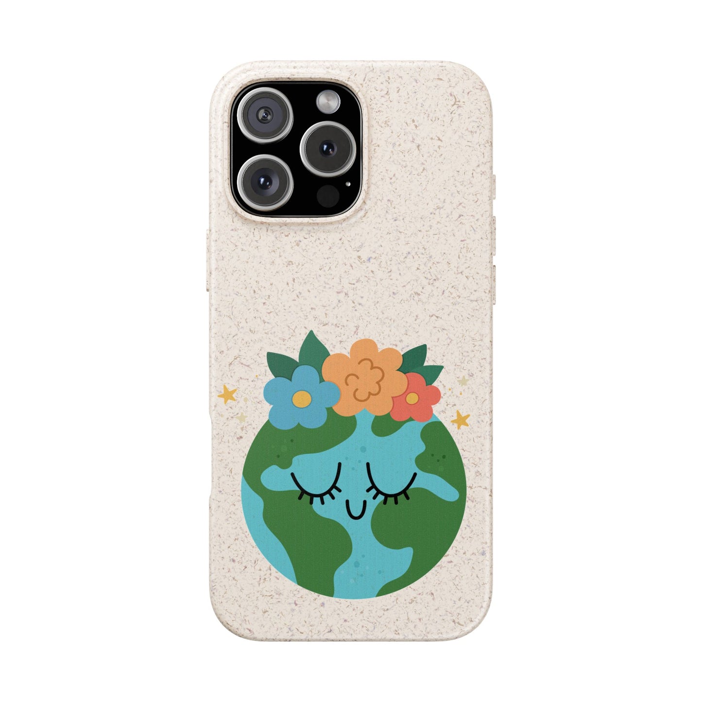 Eco-Friendly Biodegradable Phone Case - Cute Earth Design