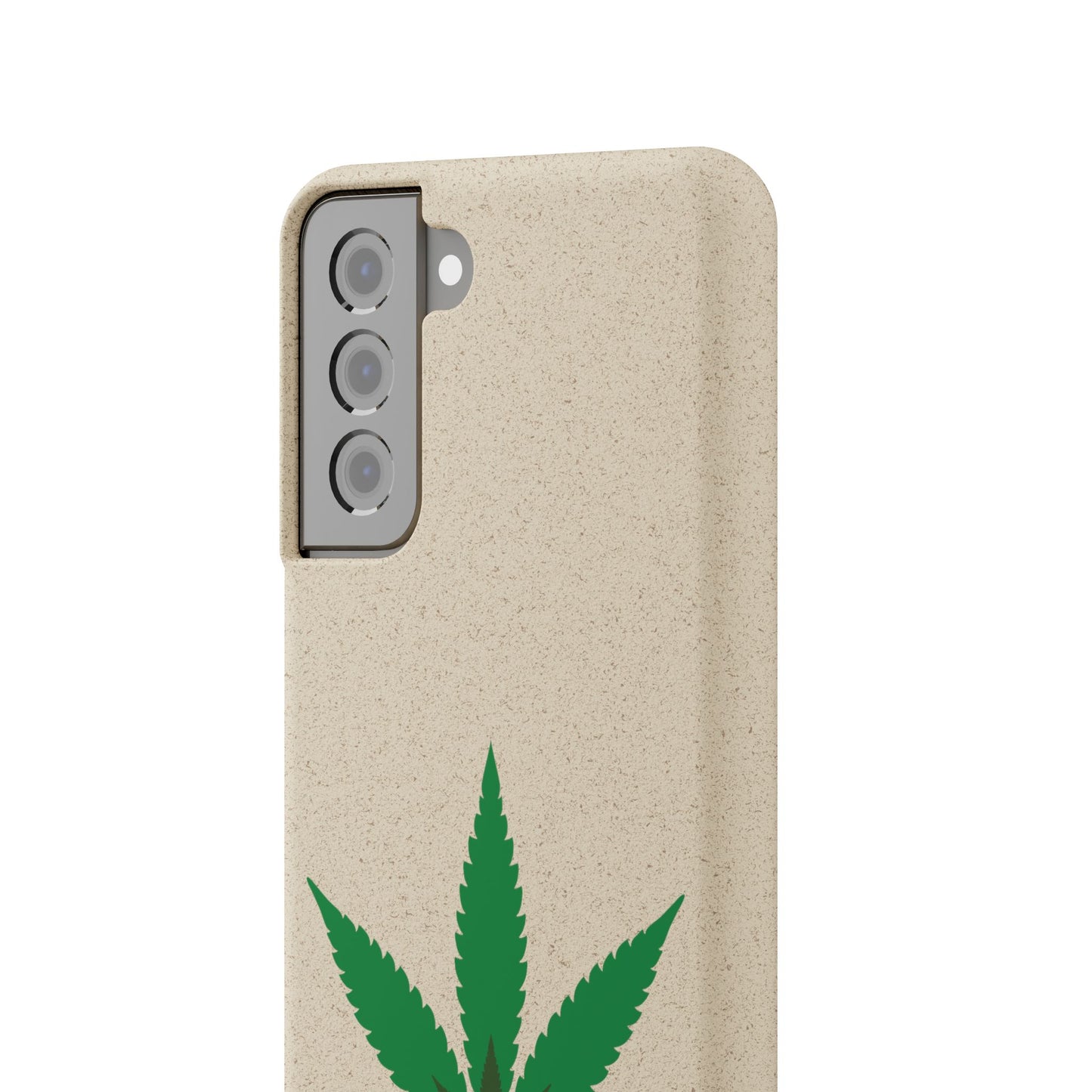 Biodegradable Phone Case - Organic Hemp Leaf Design