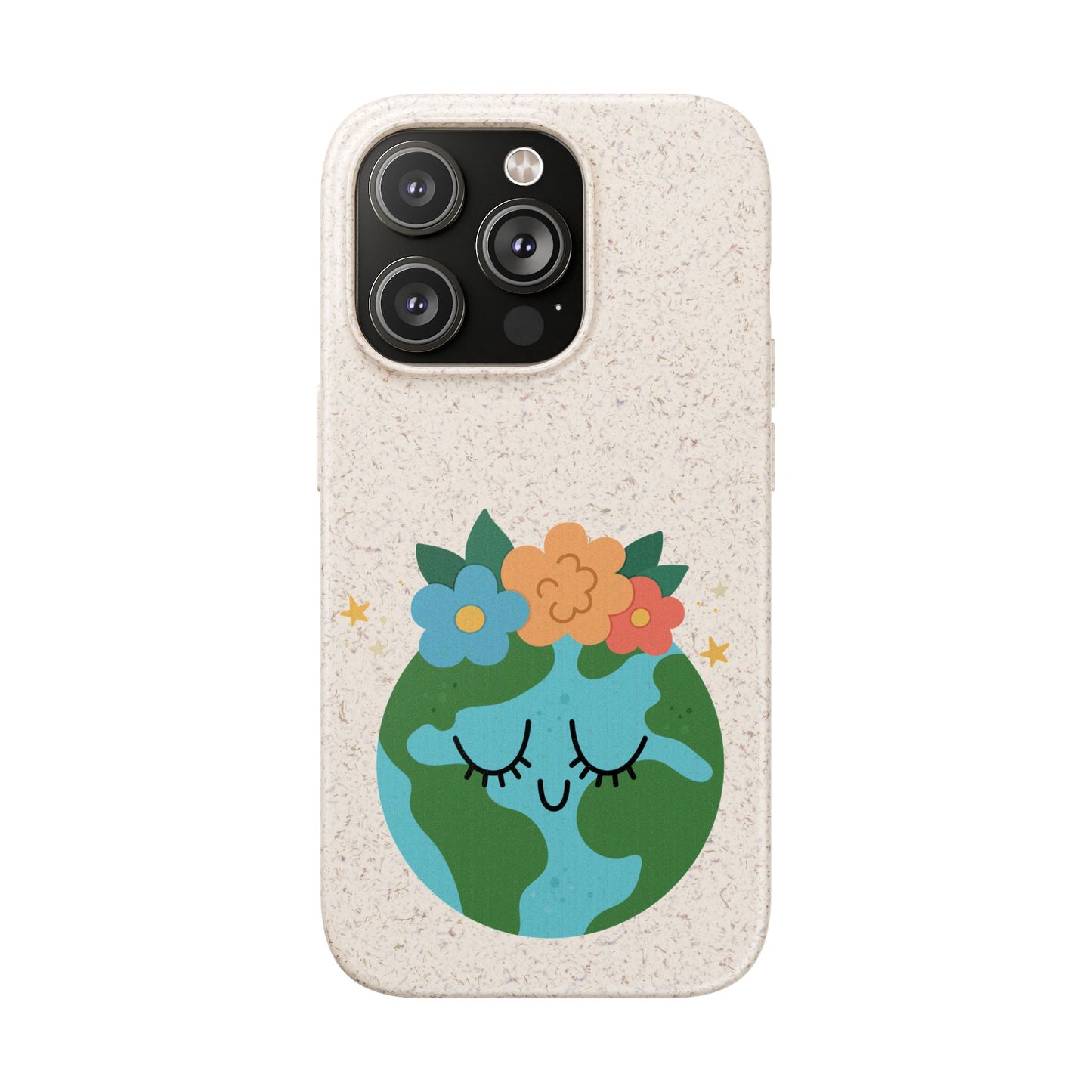 Eco-Friendly Biodegradable Phone Case - Cute Earth Design