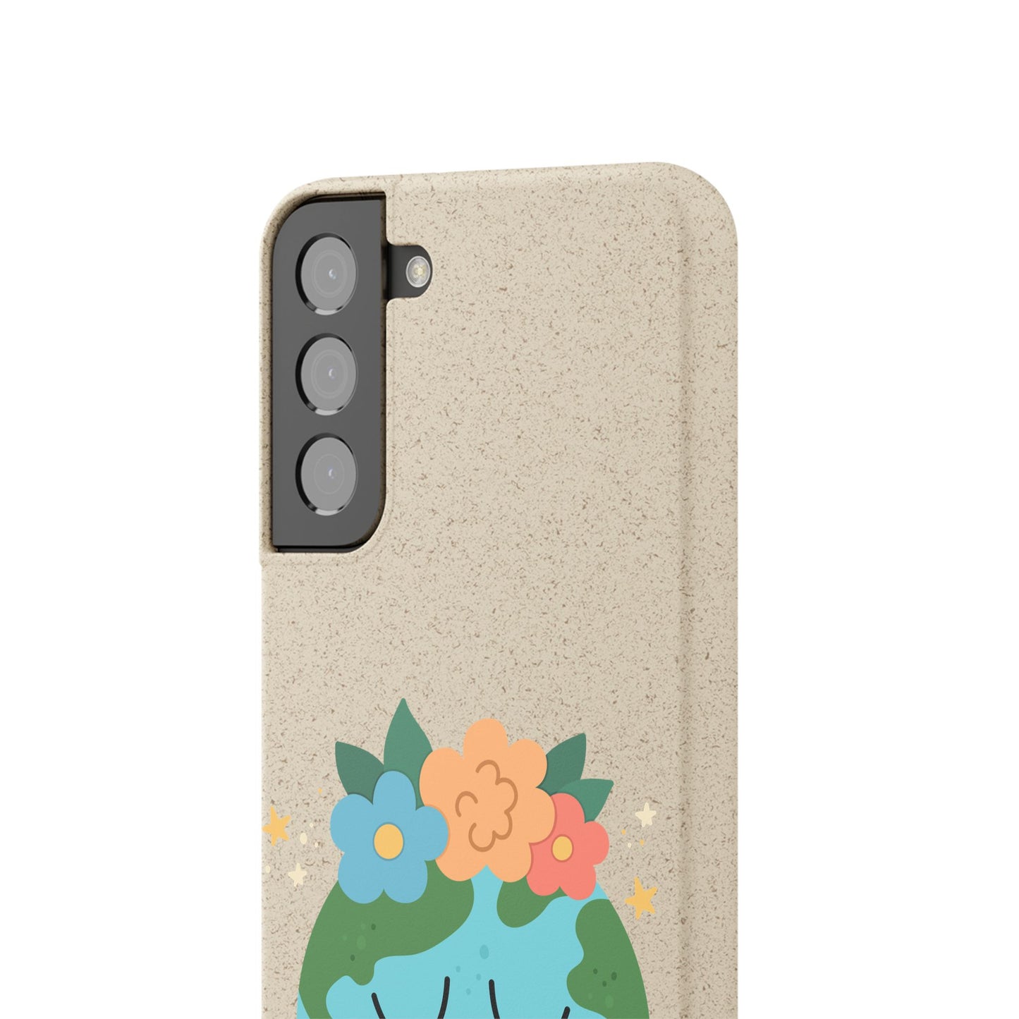 Eco-Friendly Biodegradable Phone Case - Cute Earth Design