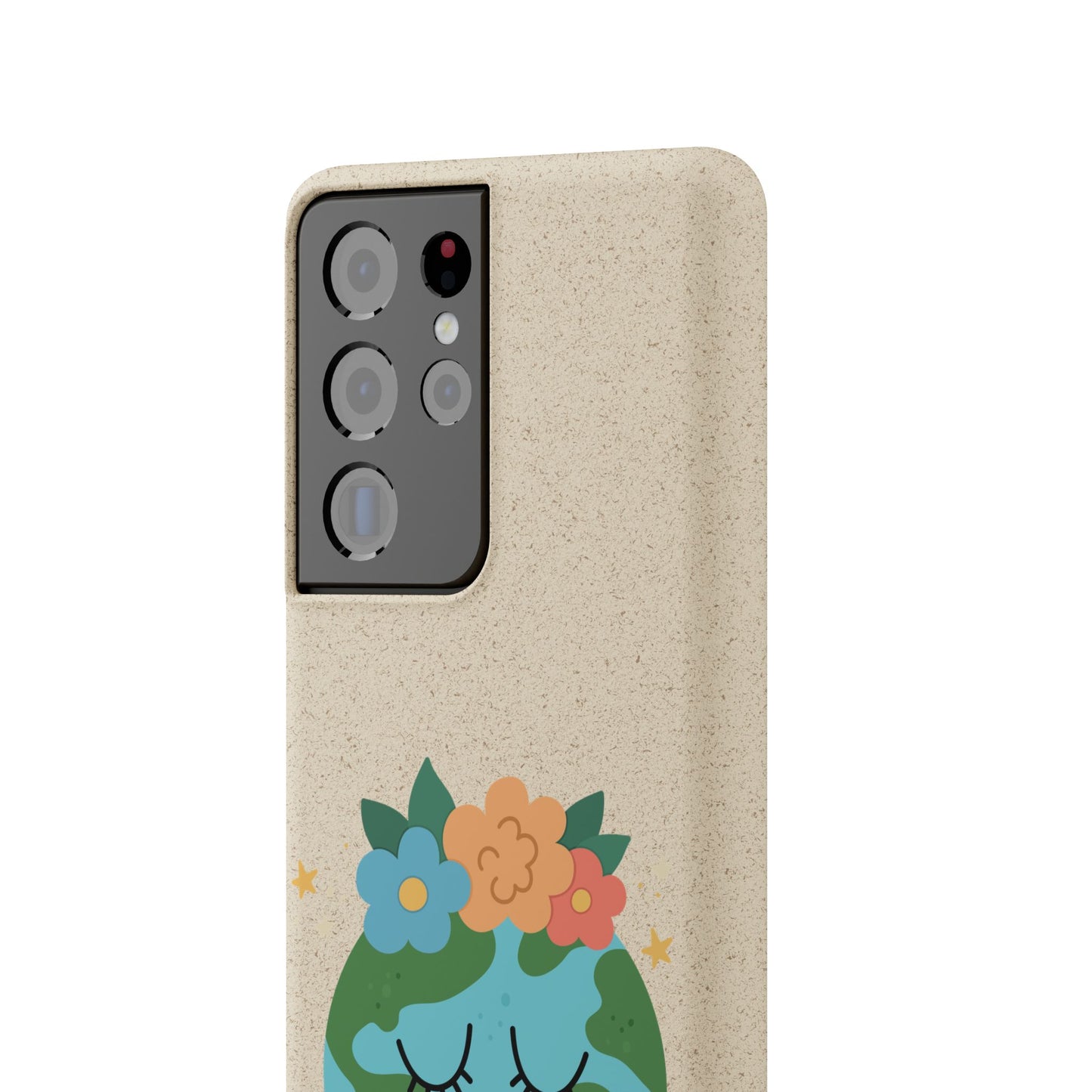 Eco-Friendly Biodegradable Phone Case - Cute Earth Design