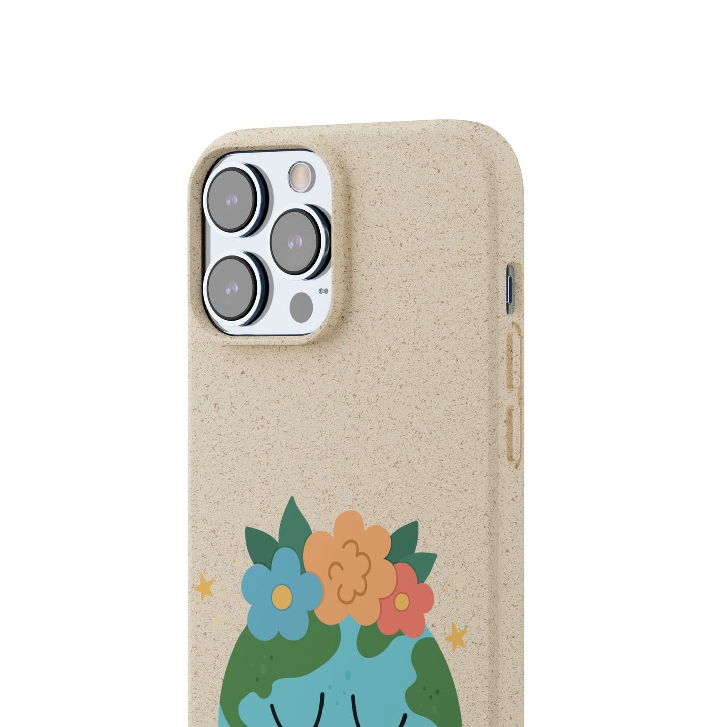 Eco-Friendly Biodegradable Phone Case - Cute Earth Design