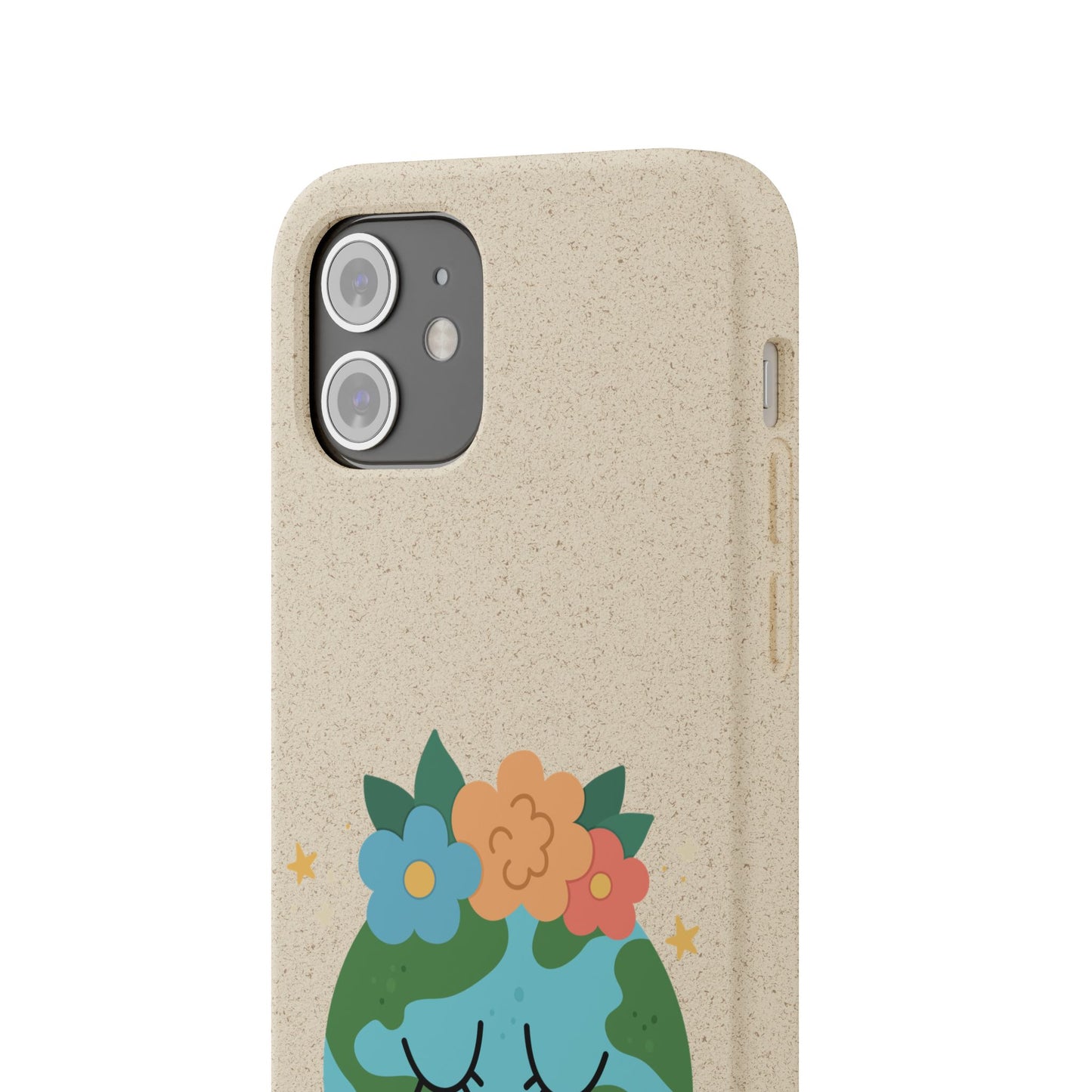 Eco-Friendly Biodegradable Phone Case - Cute Earth Design