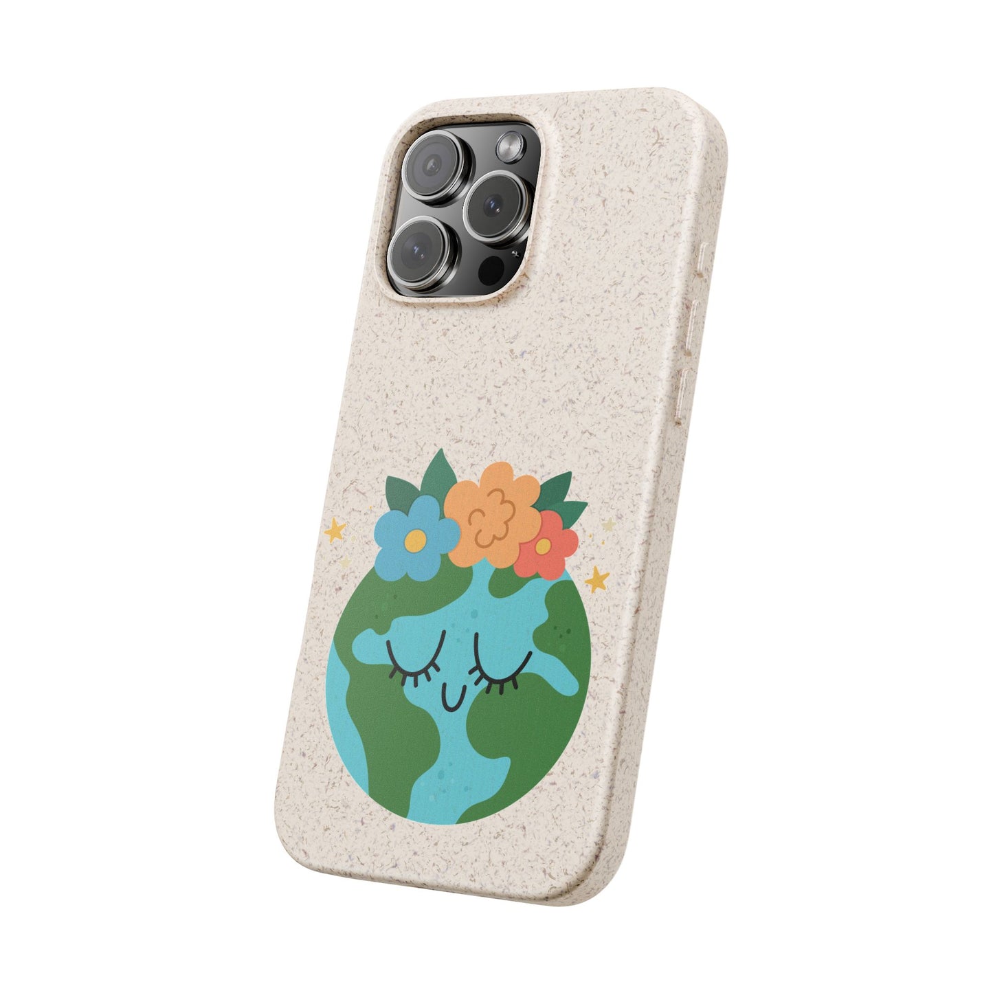 Eco-Friendly Biodegradable Phone Case - Cute Earth Design