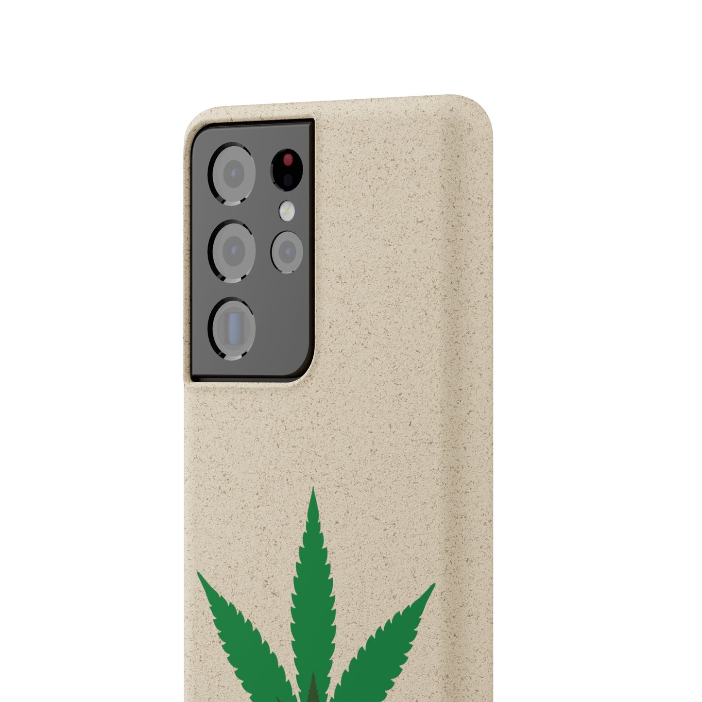 Biodegradable Phone Case - Organic Hemp Leaf Design