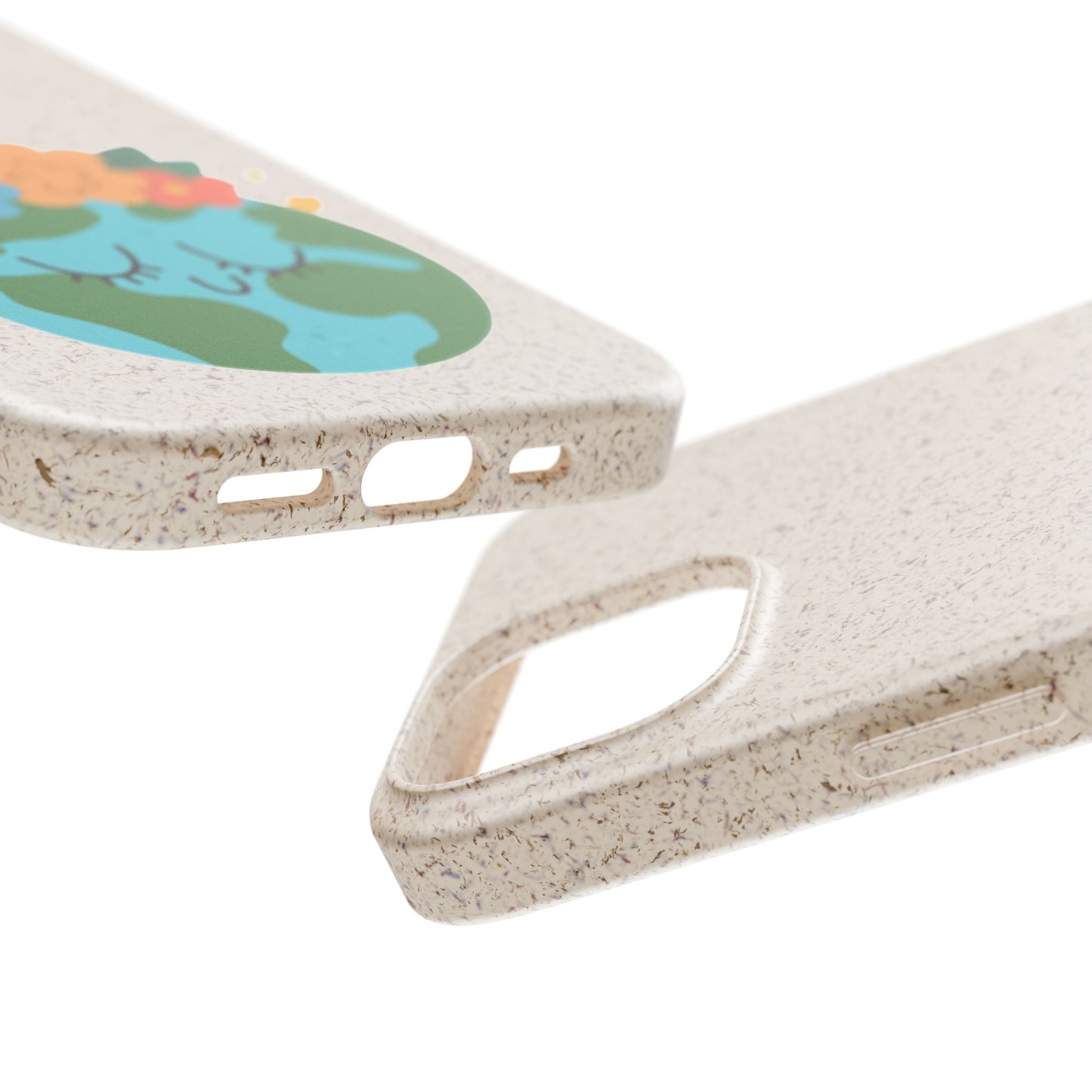 Eco-Friendly Biodegradable Phone Case - Cute Earth Design