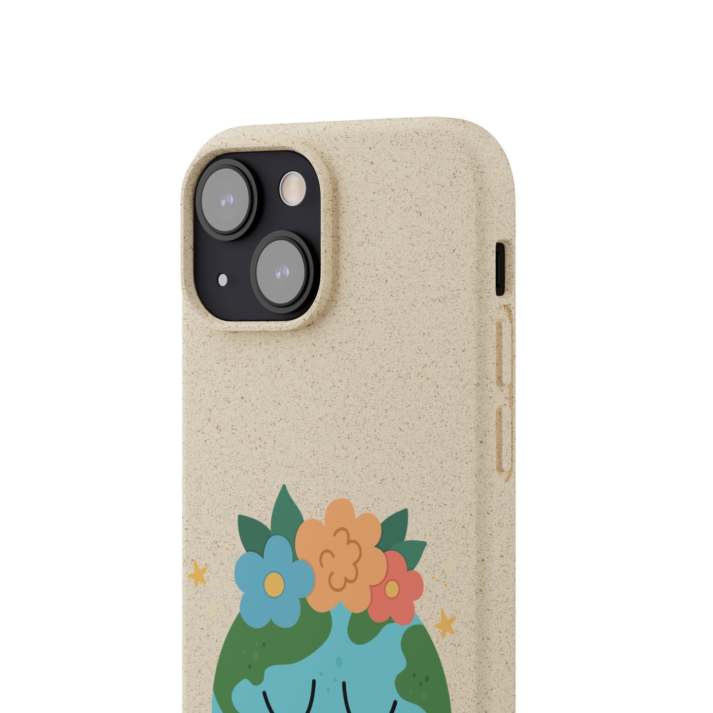 Eco-Friendly Biodegradable Phone Case - Cute Earth Design