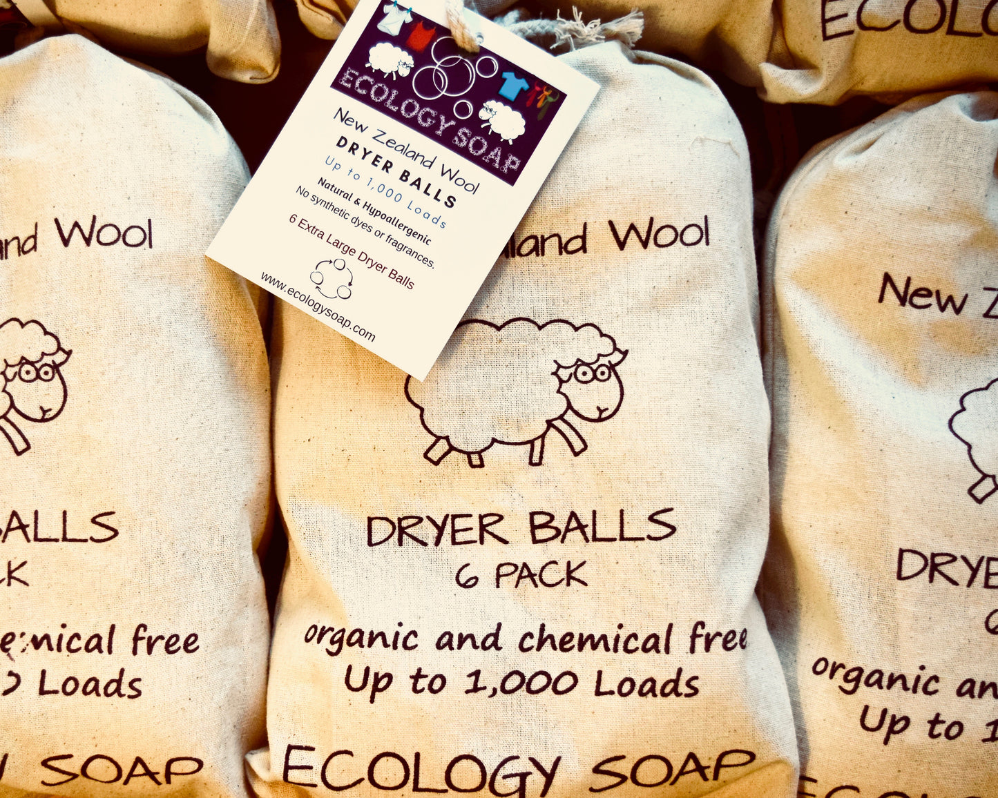 Wool Dryer Balls - 100% Organic New Zealand Wool